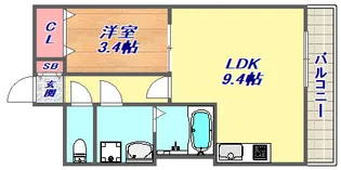 メゾンドリベルテ【5階】の間取り