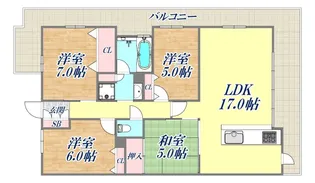 キャナルビスタアーバンコンフォート【8階】の間取り