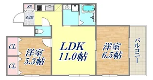 リーフビル【1階】の間取り