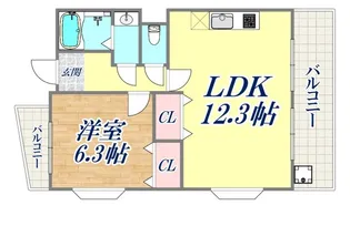 グランディア篠原本町【3階】の間取り