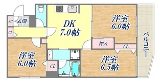 ロイヤルメゾン東須磨【3階】の間取り