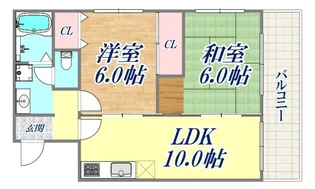 グランドシャトー兵庫【8階】の間取り