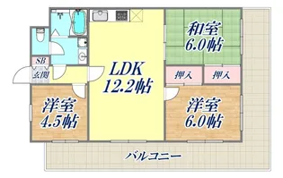 パレルミエール岡本【2階】の間取り