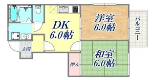 山下ハイツ【1階】の間取り