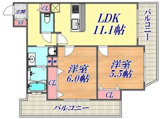 エステムプラザ神戸元町・海岸通【2階】の間取り