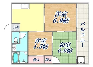 上祇園ハイツ【2階】の間取り