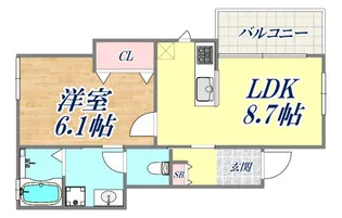 セイントエスペランサ月見山【1階】の間取り