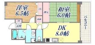サンリッジ湊川【4階】の間取り