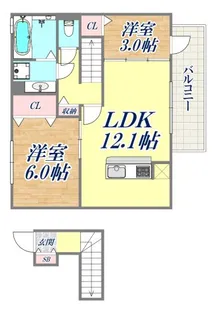 クラヴィーア【2階】の間取り