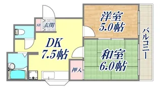 ベルメゾン王子公園【1階】の間取り