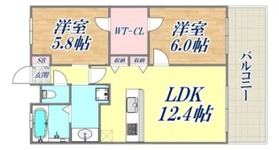 ワコーレ神戸三宮G.C.【7階】の間取り