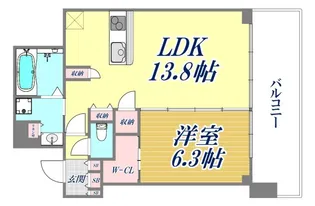 ベイシティタワーズ神戸WEST【6階】の間取り