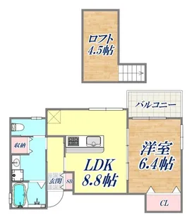 セイントエスペランサ月見山【2階】の間取り
