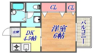 中山手ガーデンパレスA棟【1階】の間取り
