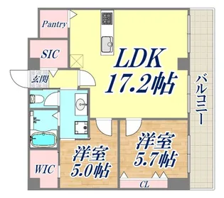 Villa Maria【6階】の間取り