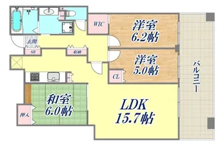 トア山手ザ・神戸タワー【22階】の間取り