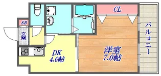 ラ・フォンテ三宮旭【9階】の間取り