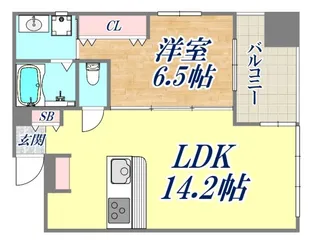 ワコーレ神戸北野セリュックス【4階】の間取り