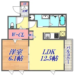 KITANO COLN【1階】の間取り