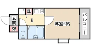 リーガル新神戸【6階】の間取り