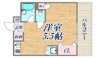 エール箕岡【1階】の間取り