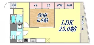 湊川センタービル B棟【4階】の間取り