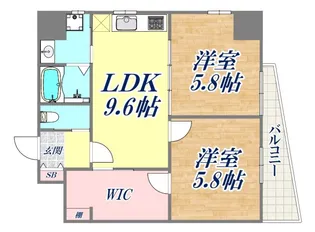 メトロハイツ花くま【4階】の間取り