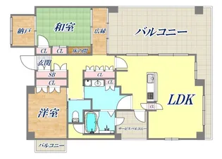 For You湊川公園【7階】の間取り