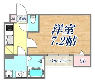 オーサムハウス長田【1階】の間取り