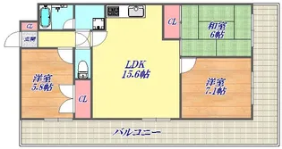 フォーラム六甲【8階】の間取り