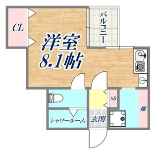 フルール新開地【4階】の間取り