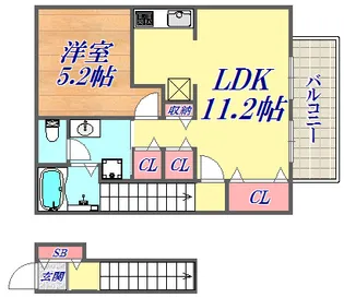 プロヴァンス弐番館【2階】の間取り