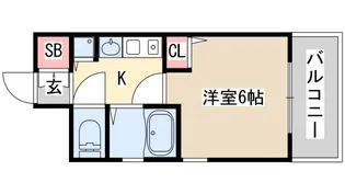 エステムコート神戸県庁前2【5階】の間取り