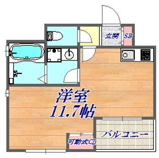 セルフィーユ三宮【4階】の間取り