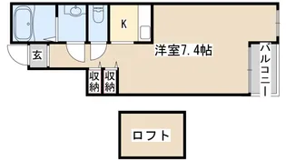 プリエール板宿【1階】の間取り