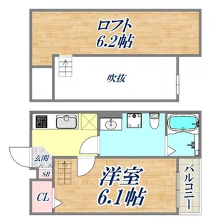 Sky Graca 御蔵通(スカイグレイス)【1階】の間取り