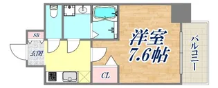 ポルト・ボヌール神戸湊川公園【8階】の間取り