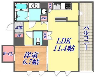 プラネソシエ神戸元町【13階】の間取り