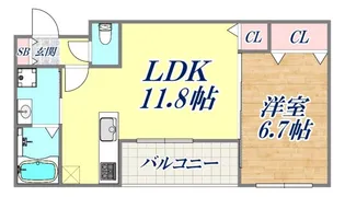 Villa Chaton 高丸【3階】の間取り