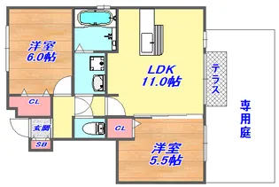 パル・ビレッジ【1階】の間取り