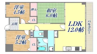 ベガ中上【3階】の間取り