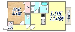 1LDKの間取り画像