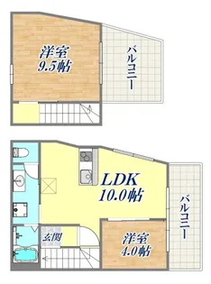 ビタミンテラス北長狭【3階】の間取り