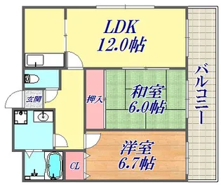 フレーブフレール【4階】の間取り