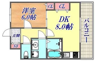 ユニバーサルビル【11階】の間取り