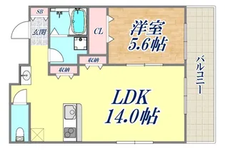 クレストKOBE【1階】の間取り