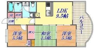 ベルレコルテ浜辺【12階】の間取り