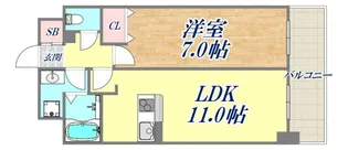 CITYSPIRE新神戸【6階】の間取り