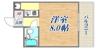 ライオンズマンション神戸西元町【8階】の間取り