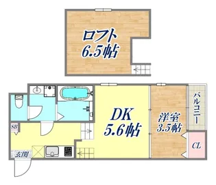ハーモニーテラス深江南町【1階】の間取り